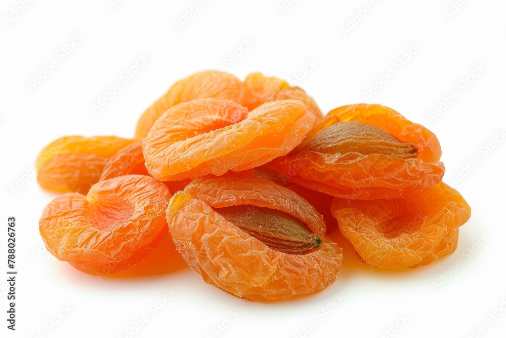 Dried apricots isolated on white background Dried apricots isolated on white background