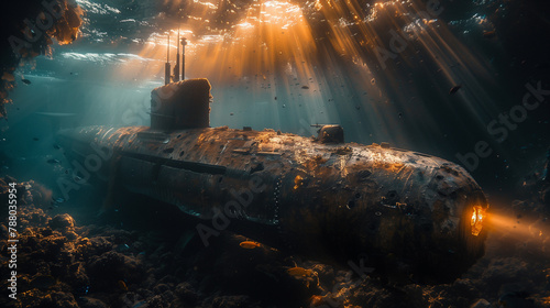 submarine under sea