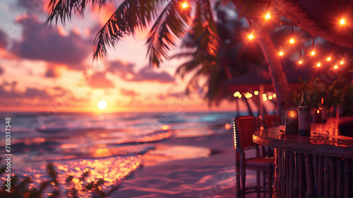 Capture memories against the backdrop of this stunning beach bar scene, preserving the magic of the moment for years to come