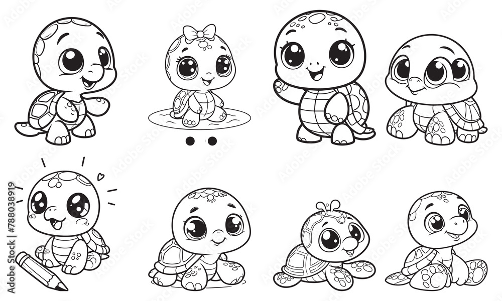 Cute animal cartoon vector illustration black and white for coloring book. Cute animal cartoon vector illustration black and white for coloring book.