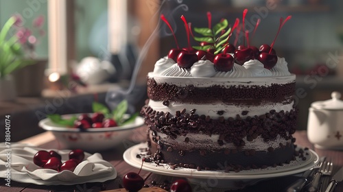 Black forest cake in a modern way