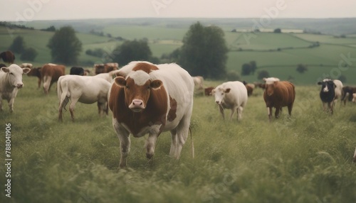 a herd of cows in a field © Komkrit