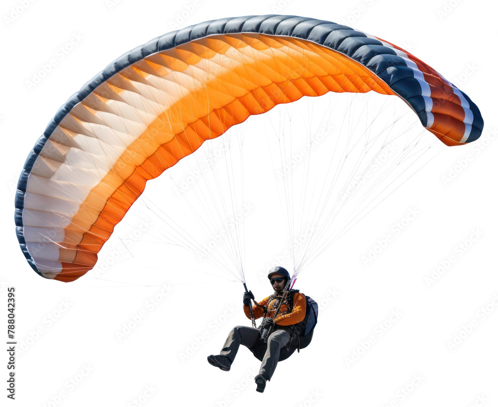 Obraz premium PNG Sportsman flying paragliding recreation adventure