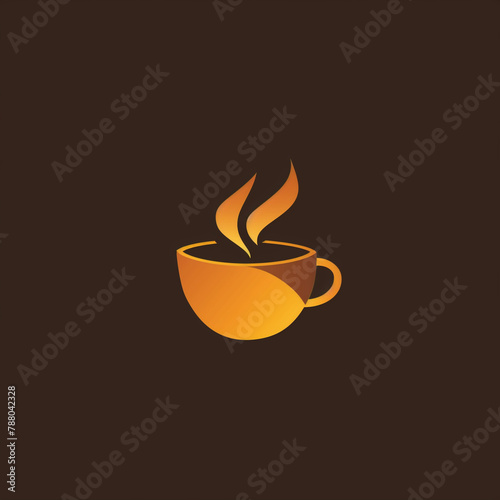 cup of coffee logo make with AI generate