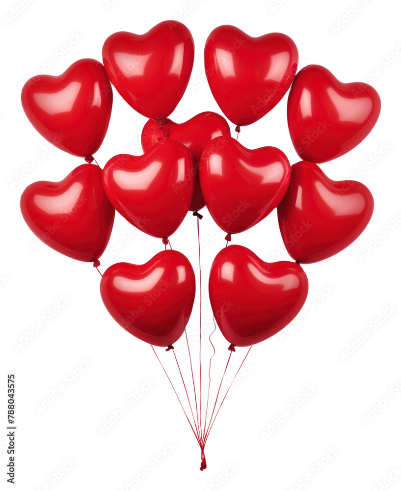 PNG Balloons heart white background celebration anniversary