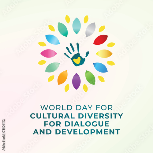 vector graphic of World Day for Cultural Diversity for Dialogue and Development ideal for World Day for Cultural Diversity for Dialogue and Development celebration.