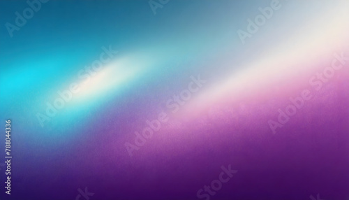 Purple white blue grainy color gradient background glowing noise texture cover header poster. Generative AI.
