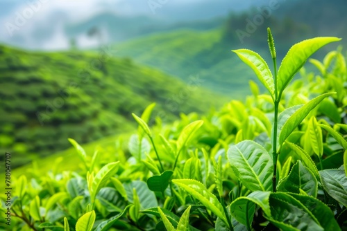 Green tea leaves from Munnar Kerala India