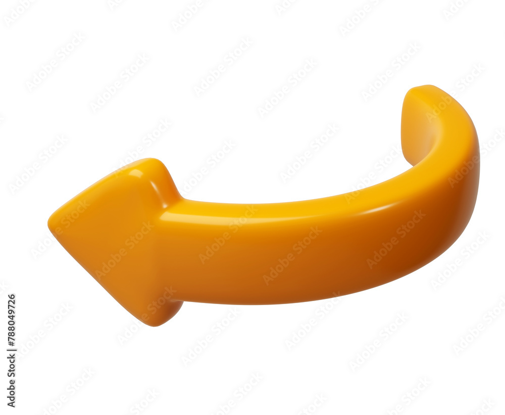 orange 3d half circle arrows down direction. Arrow sign or icon for web button and interface and navigation design illustration orange 3d half circle arrows down direction. Arrow sign or icon for web button and interface and navigation design illustration