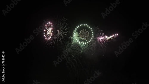 沖縄宜野湾海浜公園で開催された海炎祭打ち上げ花火