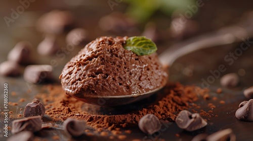 Chocolate mousse delicious gourmet