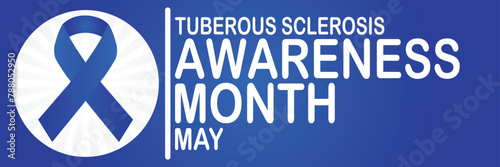 Tuberous Sclerosis awareness Month. May. Vector illustration. Suitable for greeting card, poster and banner.