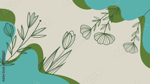 Background with color lines. Different shades and thickness. Abstract pattern. Vector illustration in a flat style