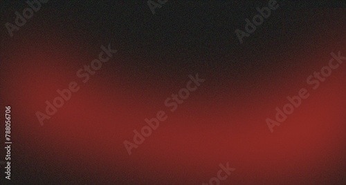 Red and black grain gradient background with empty space  Grungy dark backdrop or banner with room for text copy space. Grunge red flare grainy photo overlay. photo