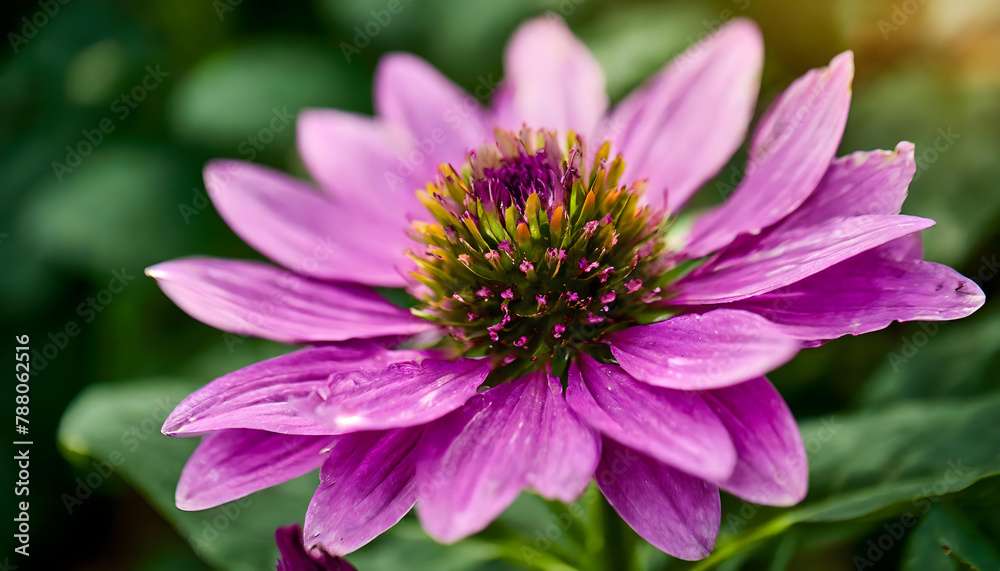 Selective Focus of a Bloomed Purple Petaled Flowers. Generative AI. Selective Focus of a Bloomed Purple Petaled Flowers. Generative AI.