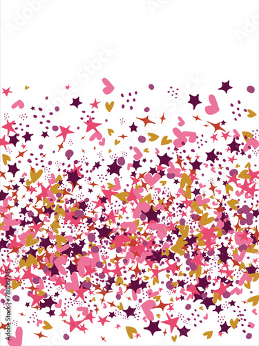 confetti, hearts, stars for promotions and events . party, diary, decorate, event. Vector illustration.