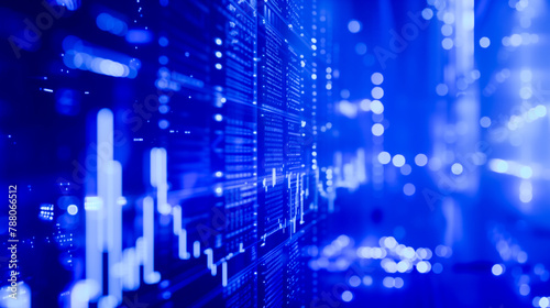 Data, virtual money, Abstract business, crypto technology. Metaverse digital world planet cyber Earth. Generative AI.