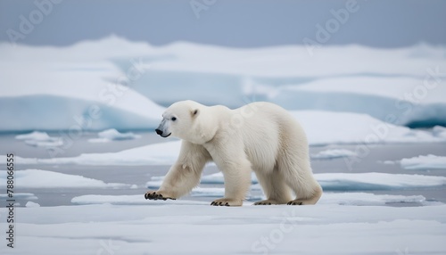 polar bear in the snow