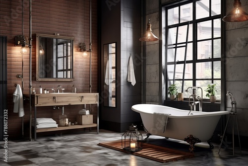 Pendant Lighting Perfection  Industrial Chic Bathroom Ideas for an Urban Vibe