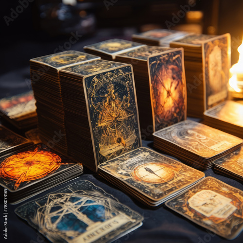 Tarot Tapestry: Stacked Decks of Mystical Cards