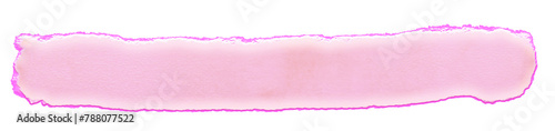 Ręcznie malowany różową farbą pas. Izolowany. Przezroczyste tło. photo