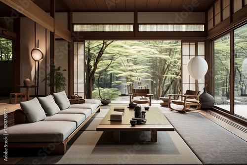 Japanese Traditional Living Room Designs: Simplicity, Natural Materials, Low Seating Inspiration © Michael