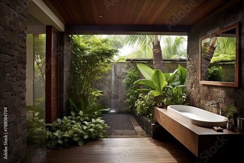Luxurious Balinese Resort Bathroom Ideas  Wooden Shutters  Privacy Oasis