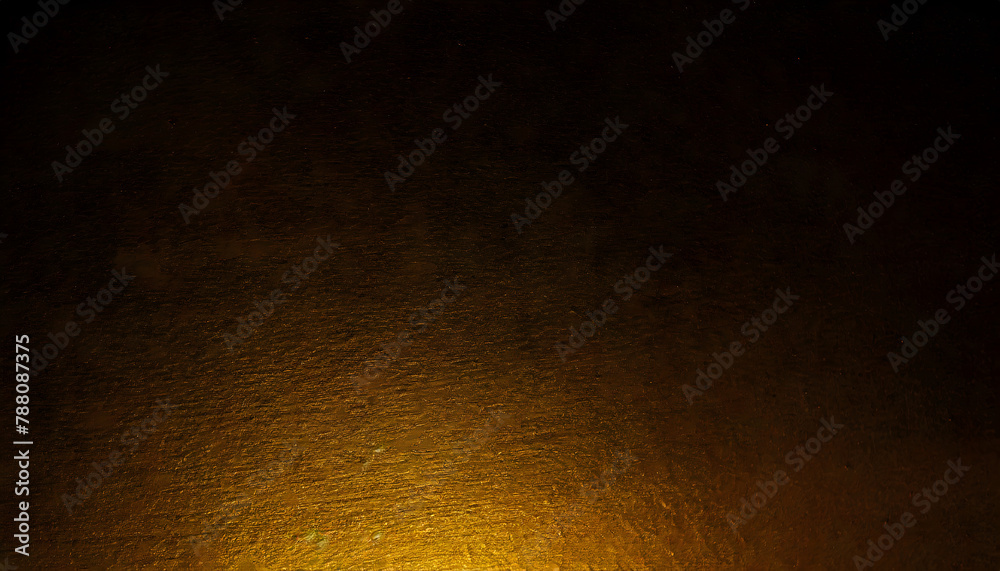 Background golden gradient black overlay abstract background black, night, dark, evening. Generative AI.