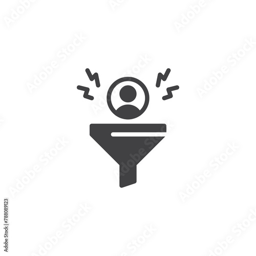 Lead management vector icon