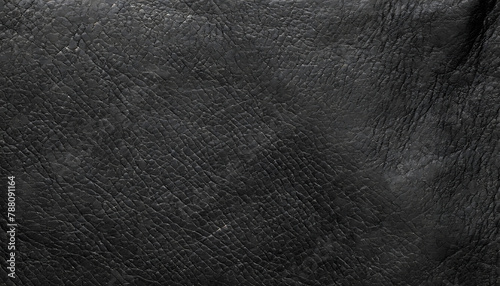 Black leather texture as background. Generative AI.