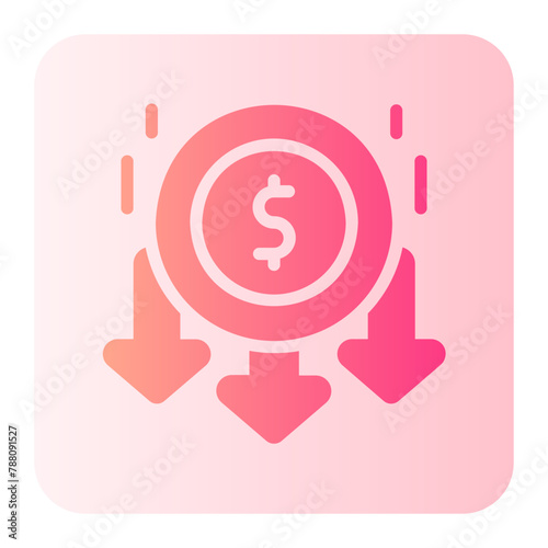 deflation gradient icon