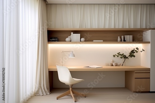 Natural Fabrics: Minimalist Zen Home Office Decors for Serene Productivity