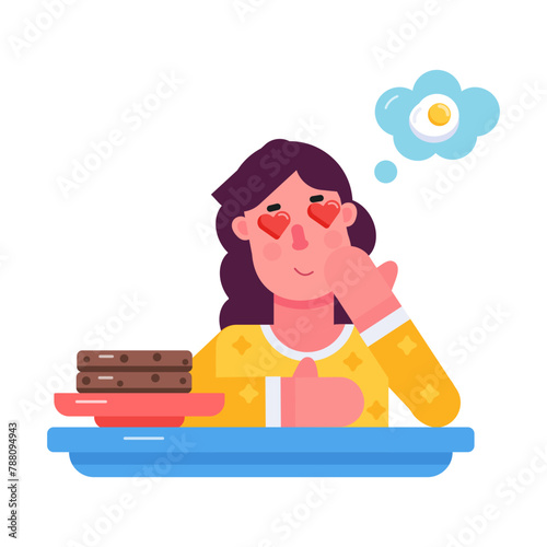 A well-designed flat icon of a foodie 