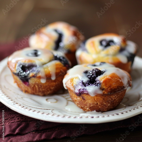 Blueberry Crescent Roll Muffins