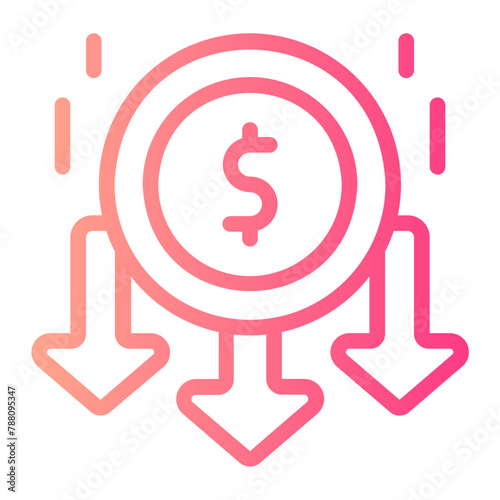 deflation gradient icon
