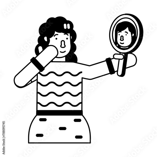 Customizable glyph icon depicting self esteem 