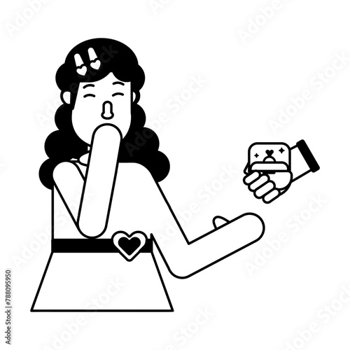 Check out glyph icon of a wedding proposal 