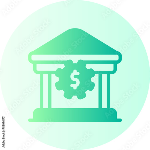 monetary policy gradient icon