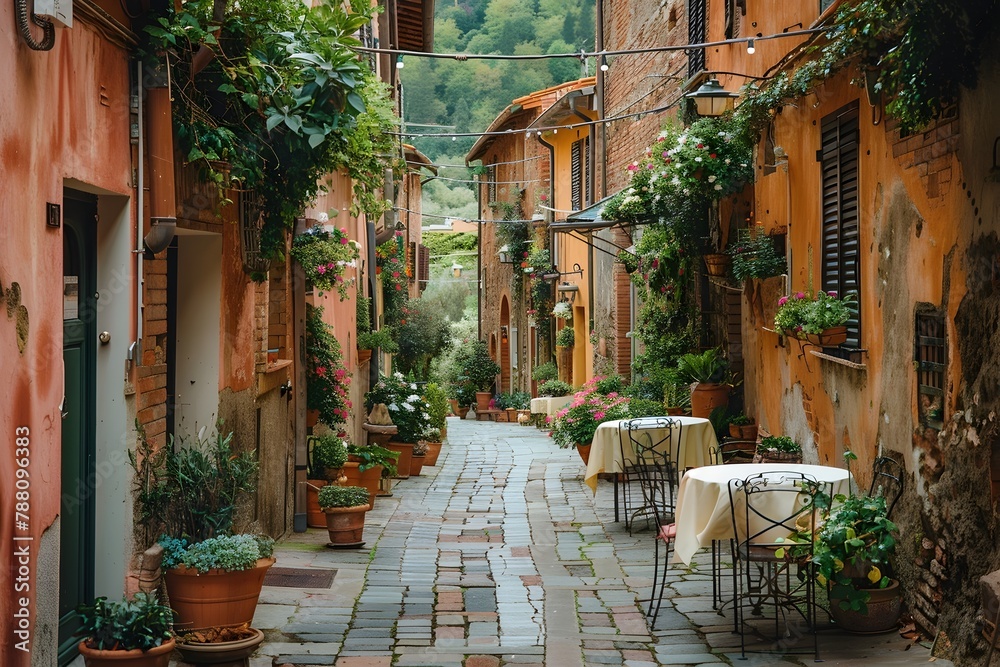 Inviting and Cozy Alfresco Experiences in the Historic Streets of Tuscany Italy