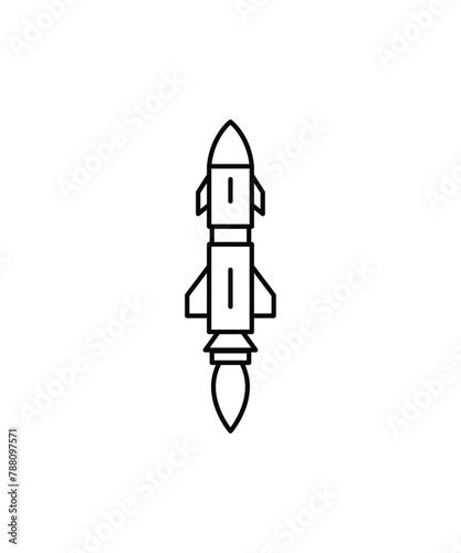 missile icon, vector best line icon.
