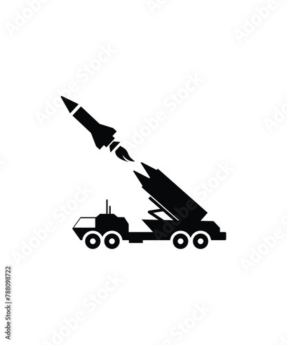 missile launcher icon, vector best flat icon.