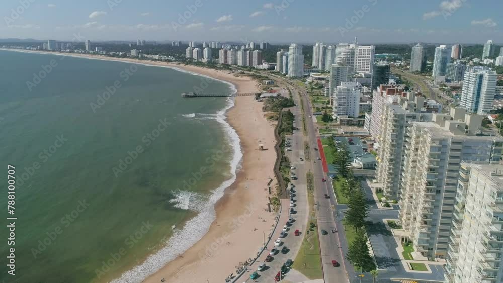 Aerial view of Mansa beach, Punta del Este, Uruguay. Aerial view of Mansa beach, Punta del Este, Uruguay.