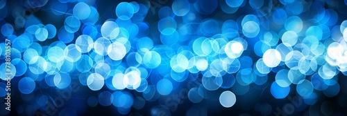 Artistic abstract blue light bokeh blur for a distinctive and captivating background design photo