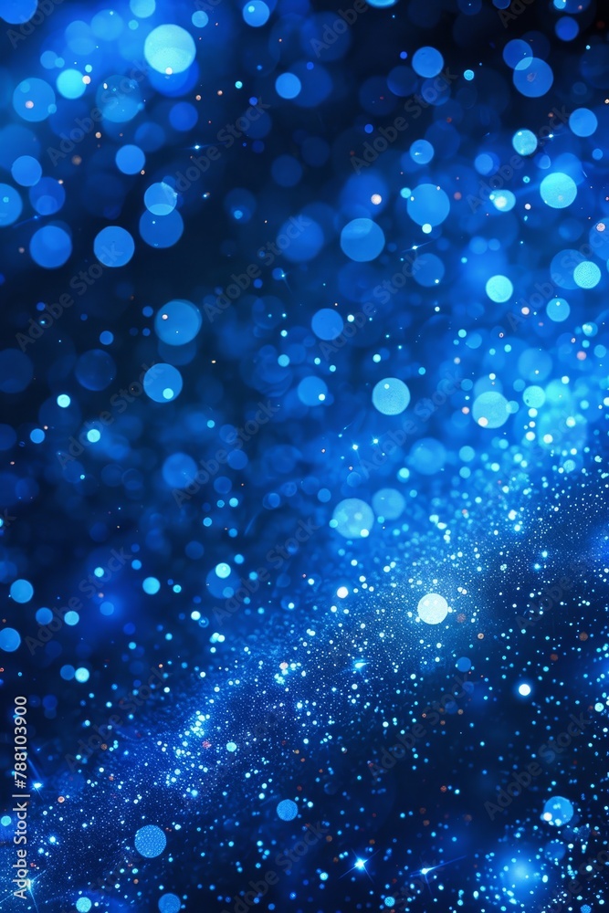 Abstract blue light bokeh for creating a visually appealing blurred defocused background design