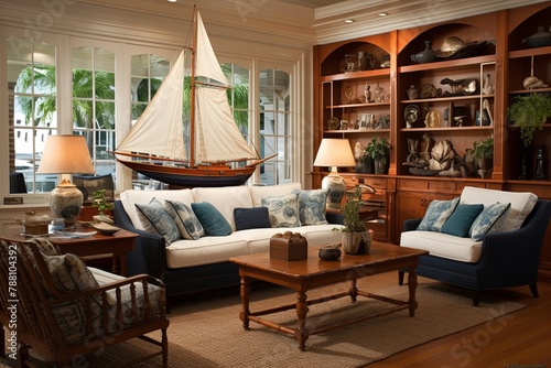 Sailboat Models Galore  Nautical Themed Living Room Designs