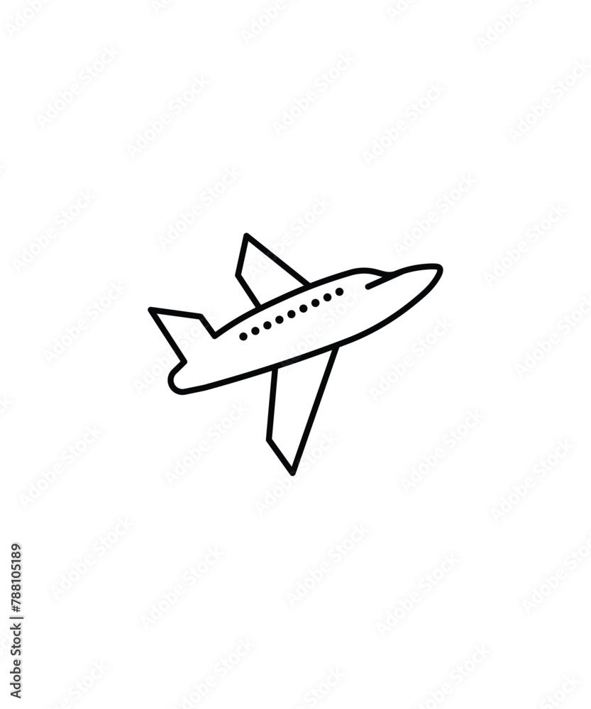 airplane icon, vector best line icon.
