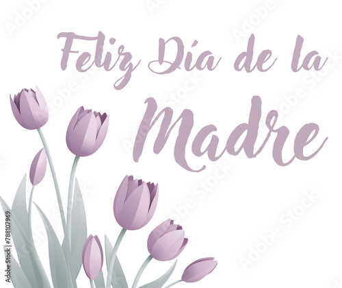 Mothers Day Spanish Feliz Dia De La Madre Design © Christos Georghiou
