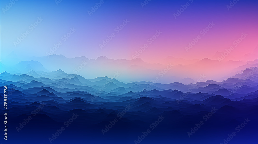 Abstract Twilight Mountain Layers Background