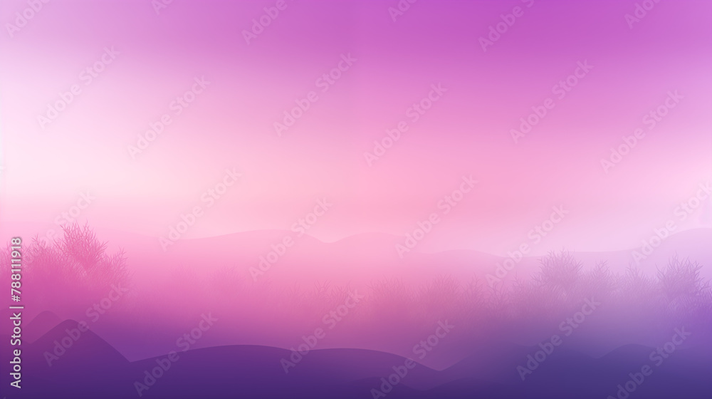 Serene Purple Sunrise Over Mountain Silhouette Landscape
