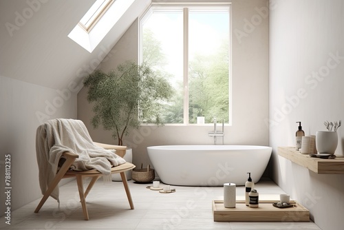 Serene Minimalism: Scandinavian White-Tiled Bathroom Inspirations © Michael